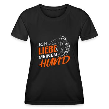 Hund Hundebesitzer - Frauen Funktions-T-Shirt - Schwarz - Vorne - AI Model Female 172 light (172cm)