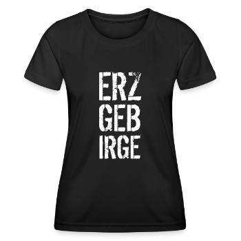 Erzgebirge - Frauen Funktions-T-Shirt - Schwarz - Vorne - AI Model Female 172 light (172cm)