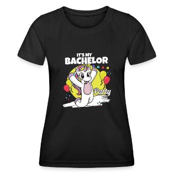 It's My Bachelor Party For Groom Naughty Funny Men - Frauen Funktions-T-Shirt - Schwarz - Vorne - AI Model Female 172 light (172cm)