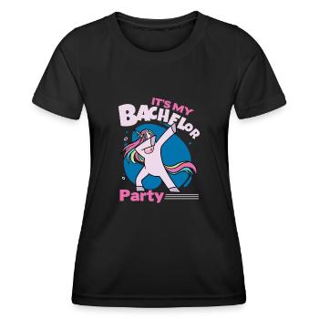 It's My Bachelor Party For Men Naughty Funny Groom - Frauen Funktions-T-Shirt - Schwarz - Vorne - AI Model Female 172 light (172cm)