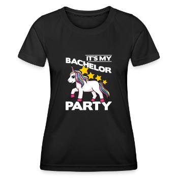 It's My Bachelor Party For Groom Naughty Funny Men - Frauen Funktions-T-Shirt - Schwarz - Vorne - AI Model Female 172 light (172cm)