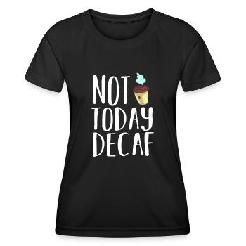 Café décaféiné Caféine Sans caféine - T-shirt sport Femme - noir - Devant - AI Model Female 172 light (172cm)