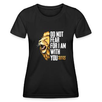 Jésus-Christ-Christ Religion Religieuse - T-shirt sport Femme - noir - Devant - AI Model Female 172 light (172cm)