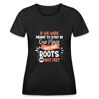 Reisen Abenteuer Urlaub Reise - Frauen Funktions-T-Shirt - Schwarz - Vorne - AI Model Female 172 light (172cm)