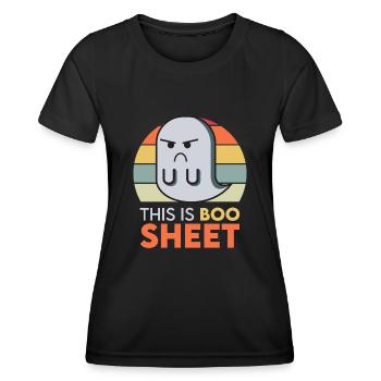 This Is Boo Sheet - Women's Functional T-Shirt - black - Front - AI Model Female 172 light (172cm)