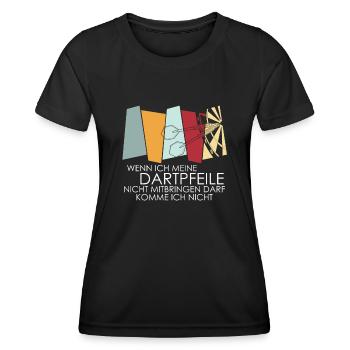 Darts Dartpfeil Dartspieler Dartscheibe - Frauen Funktions-T-Shirt - Schwarz - Vorne - AI Model Female 172 light (172cm)