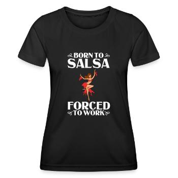 Salsa Dance Music Course Débutant Entraînement Danseur - T-shirt sport Femme - noir - Devant - AI Model Female 172 light (172cm)