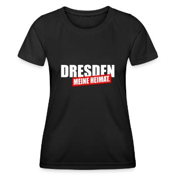 Dresden meine Heimat - Frauen Funktions-T-Shirt - Schwarz - Vorne - AI Model Female 172 light (172cm)