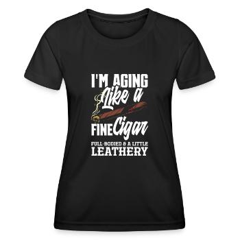 Lustiges Zigarre Rauchen Zigarrenraucher Geschenk - Frauen Funktions-T-Shirt - Schwarz - Vorne - AI Model Female 172 light (172cm)