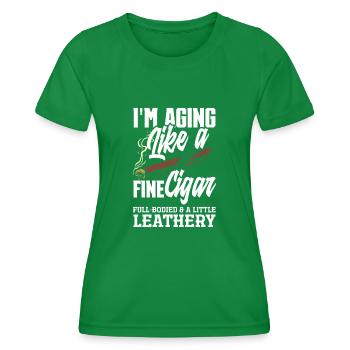 Lustiges Zigarre Rauchen Zigarrenraucher Geschenk - Frauen Funktions-T-Shirt - Kelly Green - Vorne - AI Model Female 172 dark (172cm)