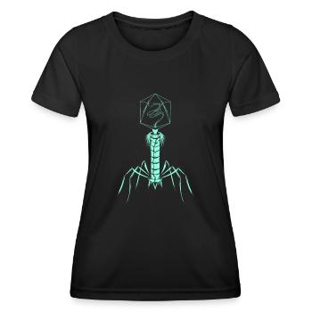 Microbiology Virus - Frauen Funktions-T-Shirt - Schwarz - Vorne - AI Model Female 172 light (172cm)