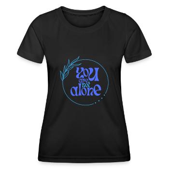 you are not alone - Frauen Funktions-T-Shirt - Schwarz - Vorne - AI Model Female 172 light (172cm)