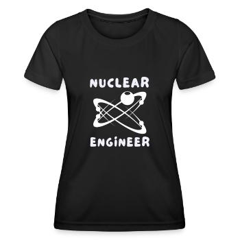 Uranium Fission Nuclear Engineering Theme - Frauen Funktions-T-Shirt - Schwarz - Vorne - AI Model Female 172 light (172cm)