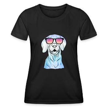 Vizsla Cool Retro Vintage Hungarian Vizsla - Women's Functional T-Shirt - black - Front - AI Model Female 172 light (172cm)