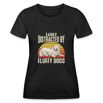 Les Grandes Pyrénées peuvent facilement être entourées de - T-shirt sport Femme - noir - Devant - AI Model Female 172 light (172cm)