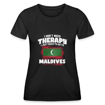 Malediven - Frauen Funktions-T-Shirt - Schwarz - Vorne - AI Model Female 172 light (172cm)