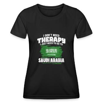 Saudi-arabien - Frauen Funktions-T-Shirt - Schwarz - Vorne - AI Model Female 172 light (172cm)