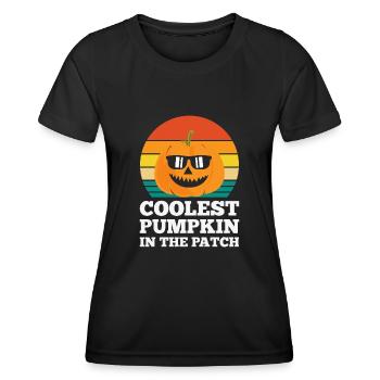 Citrouille la plus cool dans le patch Toddler Boys - T-shirt sport Femme - noir - Devant - AI Model Female 172 light (172cm)