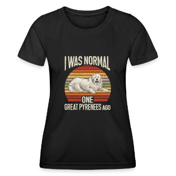 Ich war vor einem großen Pyrenäenjahr normal - Frauen Funktions-T-Shirt - Schwarz - Vorne - AI Model Female 172 light (172cm)