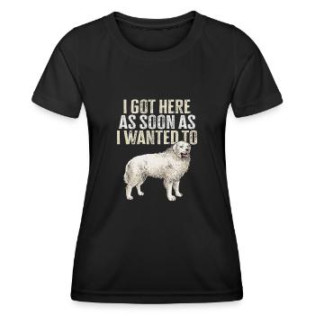 Grand chien pyrénéen - T-shirt sport Femme - noir - Devant - AI Model Female 172 light (172cm)