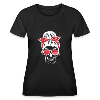 Saké de Noël à l’ancienne - T-shirt sport Femme - noir - Devant - AI Model Female 172 light (172cm)