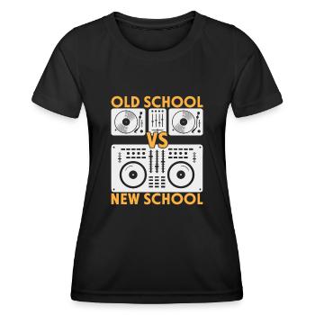 Old School Dj Vs New School Dj - Women's Functional T-Shirt - black - Front - AI Model Female 172 light (172cm)
