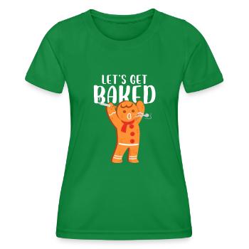 laisse cuire Conception pour un fan de gâteaux cuits au four - T-shirt sport Femme - vert - Devant - AI Model Female 172 dark (172cm)