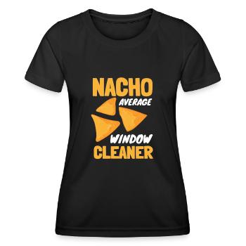 Window Cleaner Services Car Window Cleaning Window - Women's Functional T-Shirt - black - Front - AI Model Female 172 light (172cm)