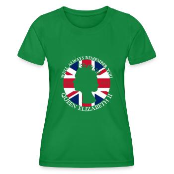 RIP Queen wir werden uns immer an dich erinnern - Frauen Funktions-T-Shirt - Kelly Green - Vorne - AI Model Female 172 dark (172cm)