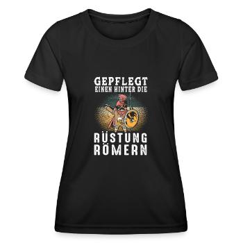Gepflegt Einen Hinter Die Rüstung Römern Faultier - Frauen Funktions-T-Shirt - Schwarz - Vorne - AI Model Female 172 light (172cm)
