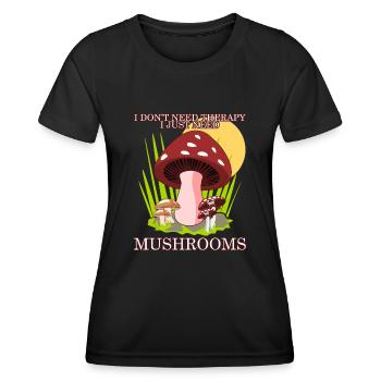 Fliegenpilz Pilzsammler Pilze Pilz - Frauen Funktions-T-Shirt - Schwarz - Vorne - AI Model Female 172 light (172cm)