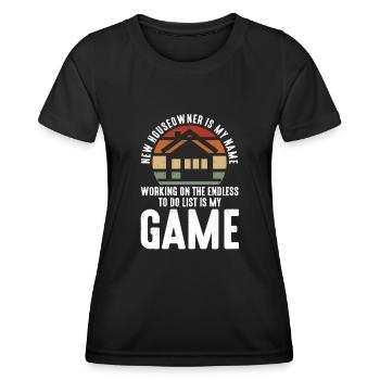 Housewarming Party - New Houseowner - Women's Functional T-Shirt - black - Front - AI Model Female 172 light (172cm)