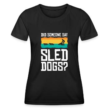 Dog Sledding | Mushing - Women's Functional T-Shirt - black - Front - AI Model Female 172 light (172cm)