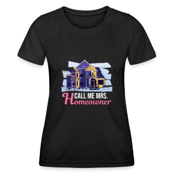 Housewarming Party | Mrs Homeowner - Frauen Funktions-T-Shirt - Schwarz - Vorne - AI Model Female 172 light (172cm)