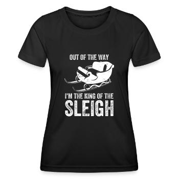 Dog Sledding | Mushing - Women's Functional T-Shirt - black - Front - AI Model Female 172 light (172cm)