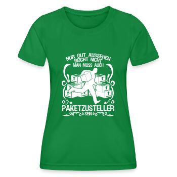Paketzusteller Postbote Paketbote - Frauen Funktions-T-Shirt - Kelly Green - Vorne - AI Model Female 172 dark (172cm)