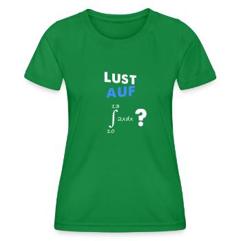 Lust auf 69? Integral 2xdx mit Grenzen 10 und 13 = - Frauen Funktions-T-Shirt - Kelly Green - Vorne - AI Model Female 172 dark (172cm)