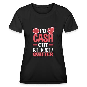 Joueur de poker Joueur de poker Cadeau de poker - T-shirt sport Femme - noir - Devant - AI Model Female 172 light (172cm)