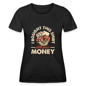 Joueur de poker Joueur de poker Cadeau de poker - T-shirt sport Femme - noir - Devant - AI Model Female 172 light (172cm)