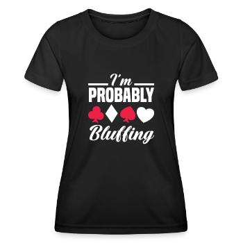 Joueur de poker Joueur de poker Cadeau de poker - T-shirt sport Femme - noir - Devant - AI Model Female 172 light (172cm)