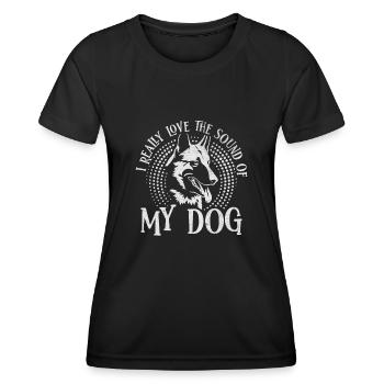 Schäferhund Hütehund Agility Hundesport Bellen Wau - Frauen Funktions-T-Shirt - Schwarz - Vorne - AI Model Female 172 light (172cm)