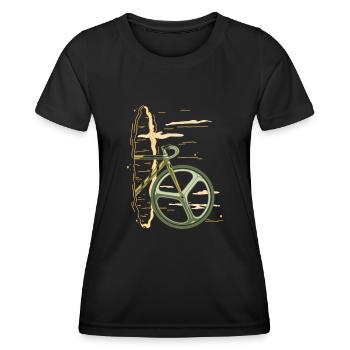 Bike portal black hole for bicycles - Women's Functional T-Shirt - black - Front - AI Model Female 172 light (172cm)