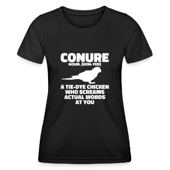 Molinasittich Parrot Bird Sun Parakeet - Women's Functional T-Shirt - black - Front - AI Model Female 172 light (172cm)