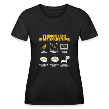 Molinasittich Perroquet Oiseau Perruche du Soleil - T-shirt sport Femme - noir - Devant - AI Model Female 172 light (172cm)