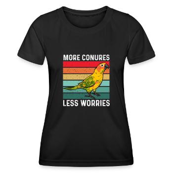 Molinasittich Perroquet Oiseau Perruche du Soleil - T-shirt sport Femme - noir - Devant - AI Model Female 172 light (172cm)