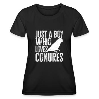 Molinasittich Parrot Bird Sun Parakeet - Women's Functional T-Shirt - black - Front - AI Model Female 172 light (172cm)