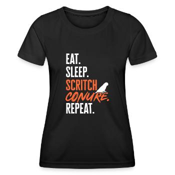 Molinasittich Parrot Bird Sun Parakeet - Women's Functional T-Shirt - black - Front - AI Model Female 172 light (172cm)