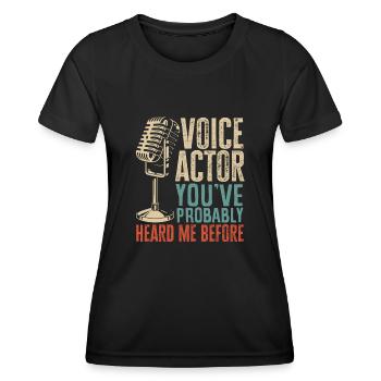 Drôle d’acteur Actrice Cadeau - T-shirt sport Femme - noir - Devant - AI Model Female 172 light (172cm)