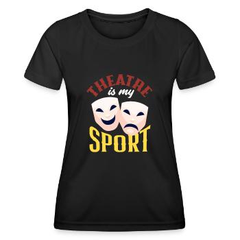 Drôle d’acteur Actrice Cadeau - T-shirt sport Femme - noir - Devant - AI Model Female 172 light (172cm)