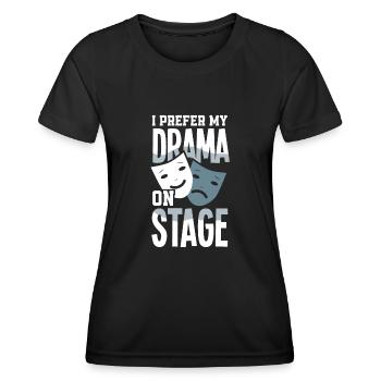 Drôle d’acteur Actrice Cadeau - T-shirt sport Femme - noir - Devant - AI Model Female 172 light (172cm)